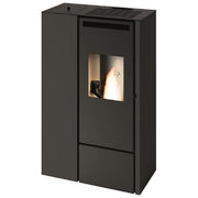 Punto Fuoco, Stufa pellet Clelia, 11 kW, Acciaio verniciato, Nero, Con telecomando