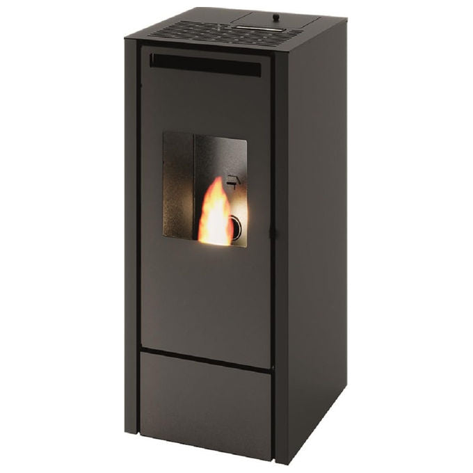 Punto Fuoco, Stufa a Pellet Vivian, 11 kW, Nero, Con Telecomando, 5 Stelle