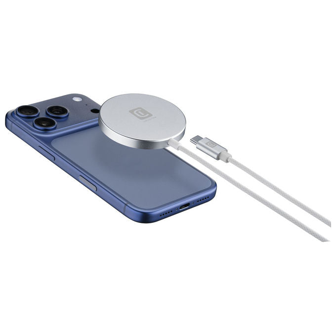 Cellularline, Caricatore Wireless Magnetico Qi2.2, 25W, Bianco