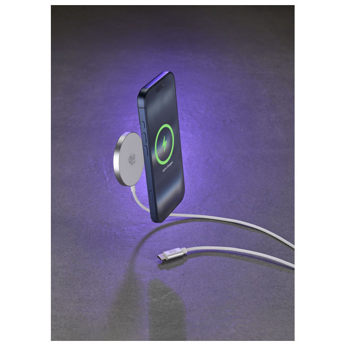 Cellularline, Caricatore Wireless Magnetico Qi2.2, 25W, Bianco