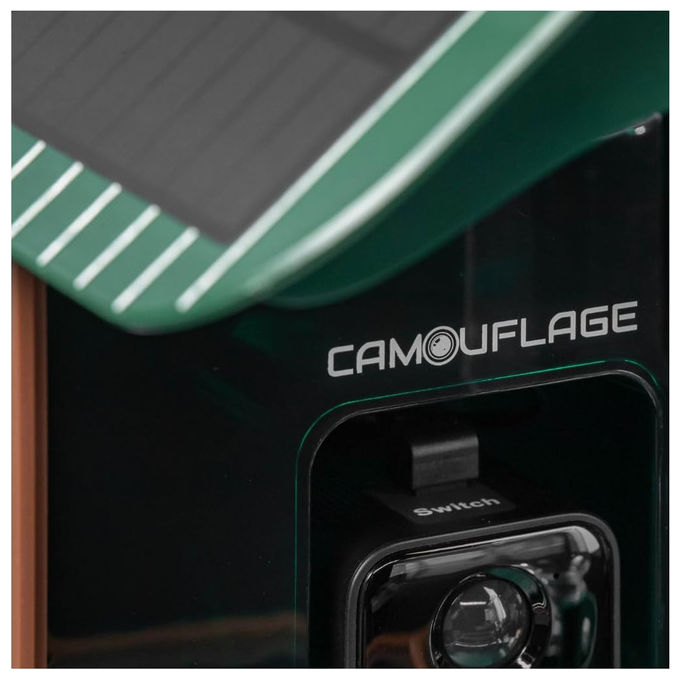 Camouflage, Mangiatoia Uccelli WiFi, Telecamera HD, Visione Notturna, Rilevamento Intelligente, EZ Birdfeed