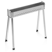 Ompagrill, Barbecue per Arrosticini in Acciaio Inox, con Gambe Rimovibili, 81x30 cm