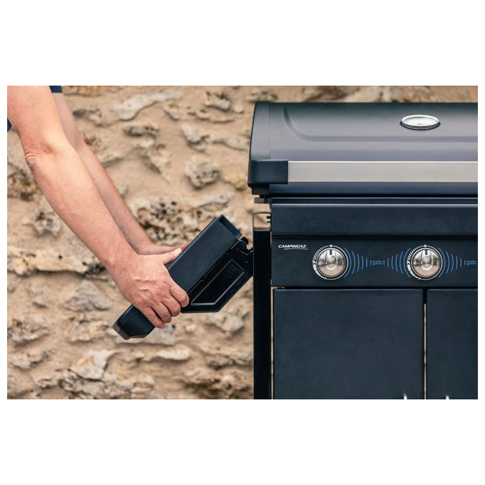 Campingaz 2226301 Compact 3 LS Barbecue a Gas 3 Bruciatori 9600 W DualGas GPL Metano Fornello Laterale 2100 W colore Nero