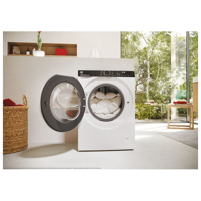 Hoover H7W 610MBC8-S H-Wash 700 Lavatrice Frontale 10 Kg 1600 rpm Classe A Wi-Fi Vapore Hygiene (85x60x57 cm) colore Bianco