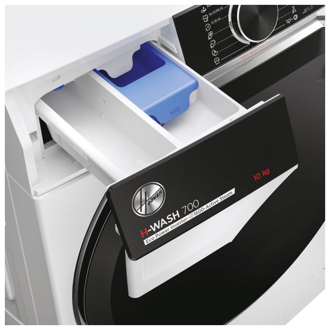 Hoover H7W 610MBC8-S H-Wash 700 Lavatrice Frontale 10 Kg 1600 rpm Classe A Wi-Fi Vapore Hygiene (85x60x57 cm) colore Bianco