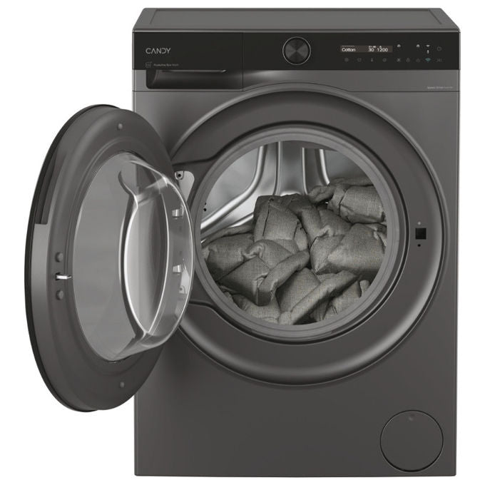 Candy BS 49SB8G-S Lavatrice Slim 9 Kg 1400 rpm Classe A Vapore Wi-Fi (85x60x52 cm) colore Antracite