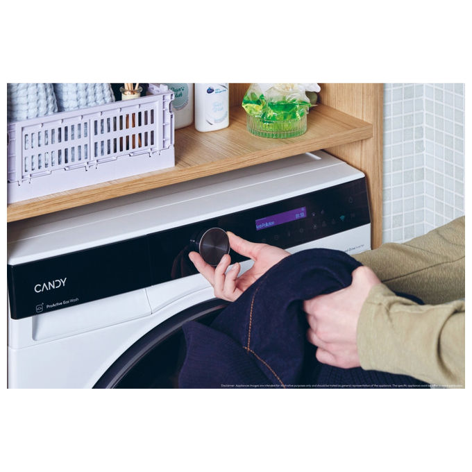 Candy BS 48SB6-S Lavatrice Slim 8 Kg 1400 rpm Inverter Wi-Fi colore Bianco