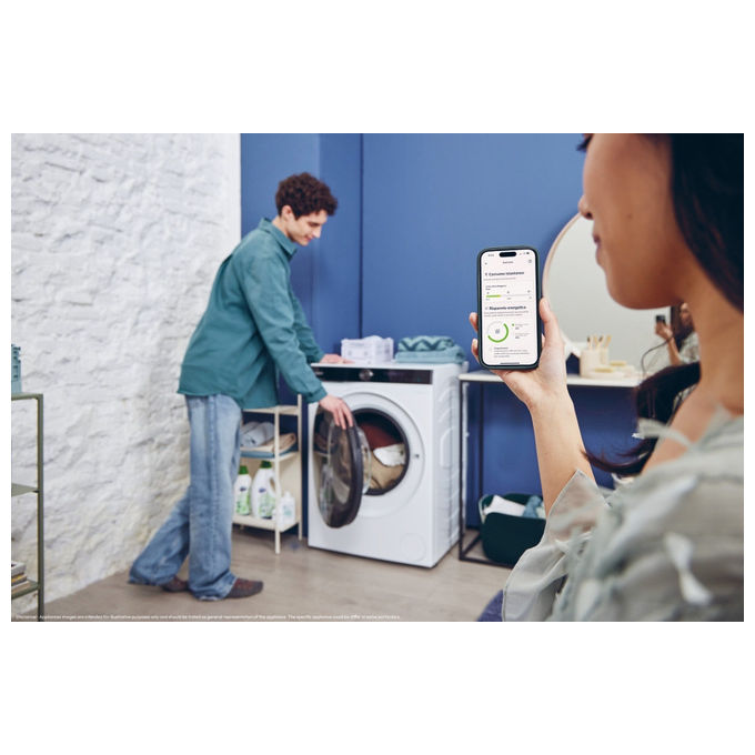 Candy BS 48SB6-S Lavatrice Slim 8 Kg 1400 rpm Inverter Wi-Fi colore Bianco