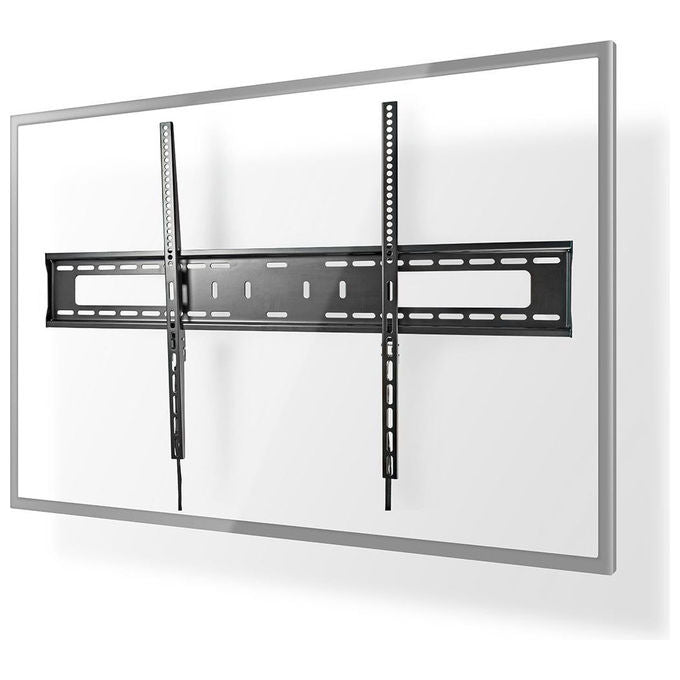Nedis, Supporto TV, 60-100 pollici, Fisso, Nero, Acciaio, Metallo