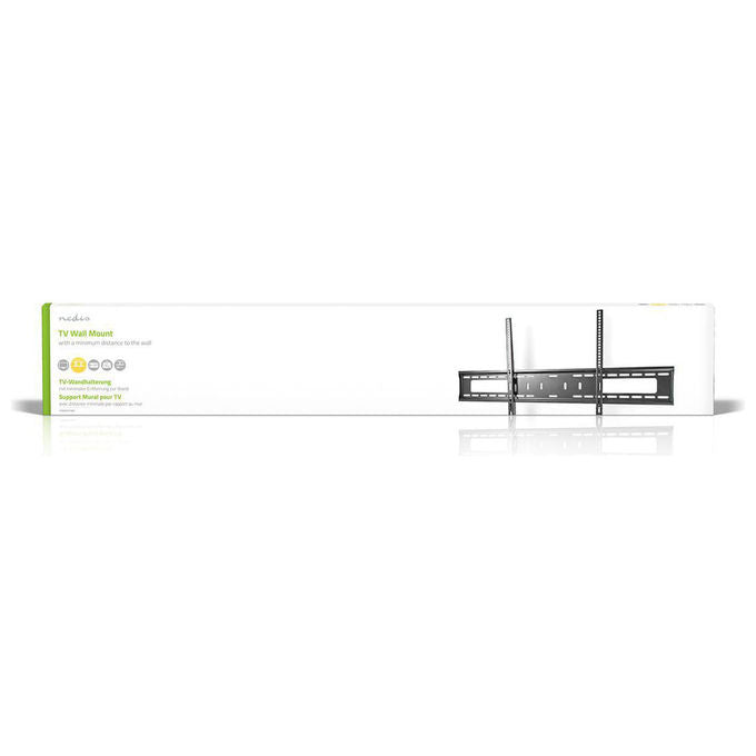 Nedis, Supporto TV, 60-100 pollici, Fisso, Nero, Acciaio, Metallo