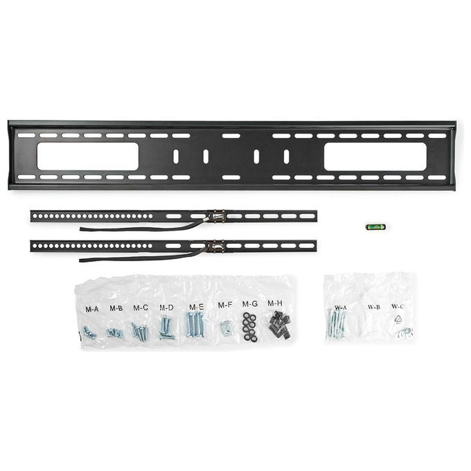 Nedis, Supporto TV, 60-100 pollici, Fisso, Nero, Acciaio, Metallo