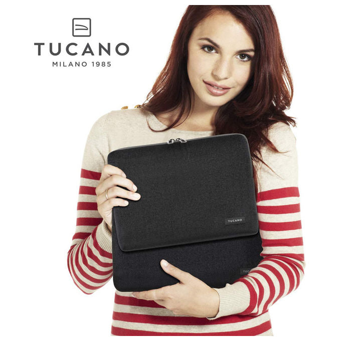 Tucano BFVELMB16-BK Velluto Custodia Sleeve Neoprene per MacBook Pro 16 e Laptop 15.6 colore Nero