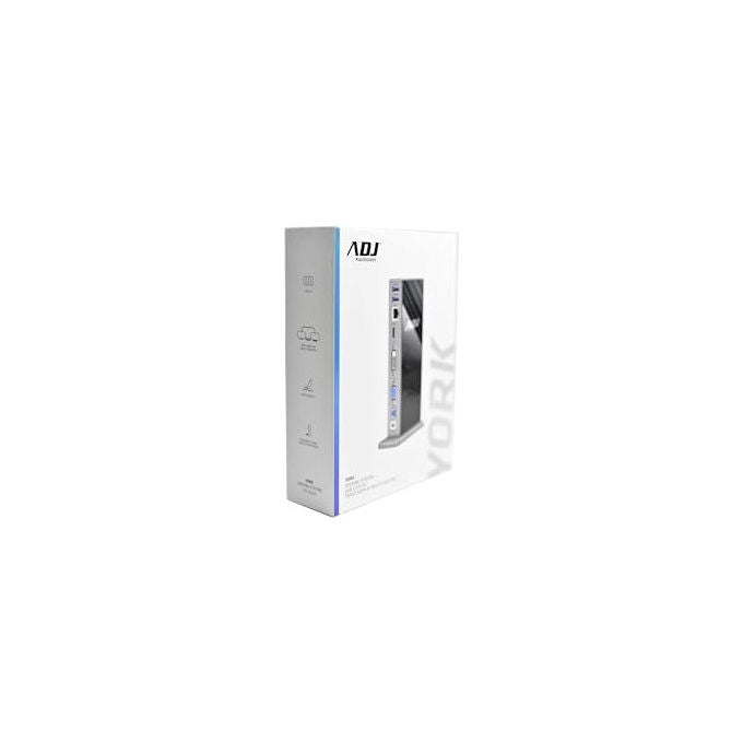 Adj, Docking Station 15-in-1 USB 3.0 Multi Display, Alluminio Antigraffio, York