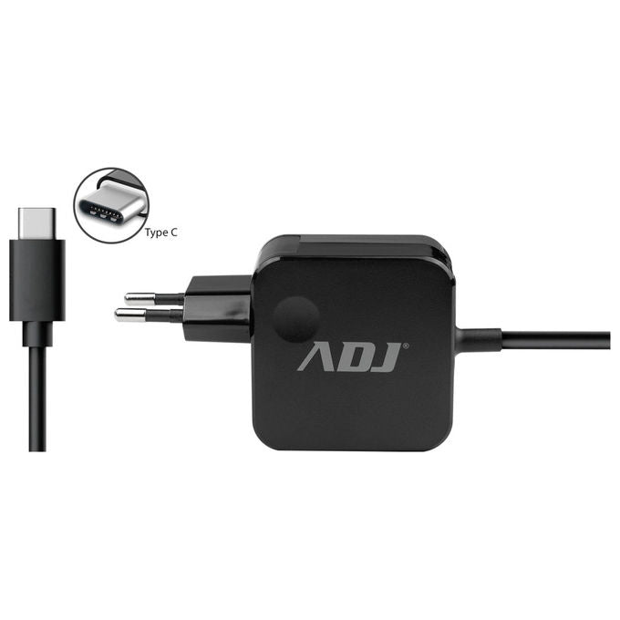 Adj, Alimentatore Notebook USB-C, 65W, Compatibile Apple Lenovo Dell
