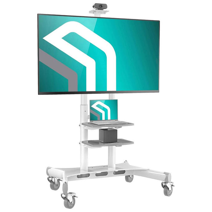 Napofix, Supporto Tv da Pavimento con Ruote, 50-86 Pollici, VESA 200x200-800x600, Carico 120 kg