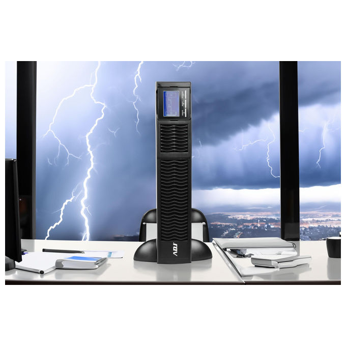 Adj, Gruppo di Continuita', 3000VA, Tower-Rack Online, 9*IEC+RS232+EPO LCD CSB