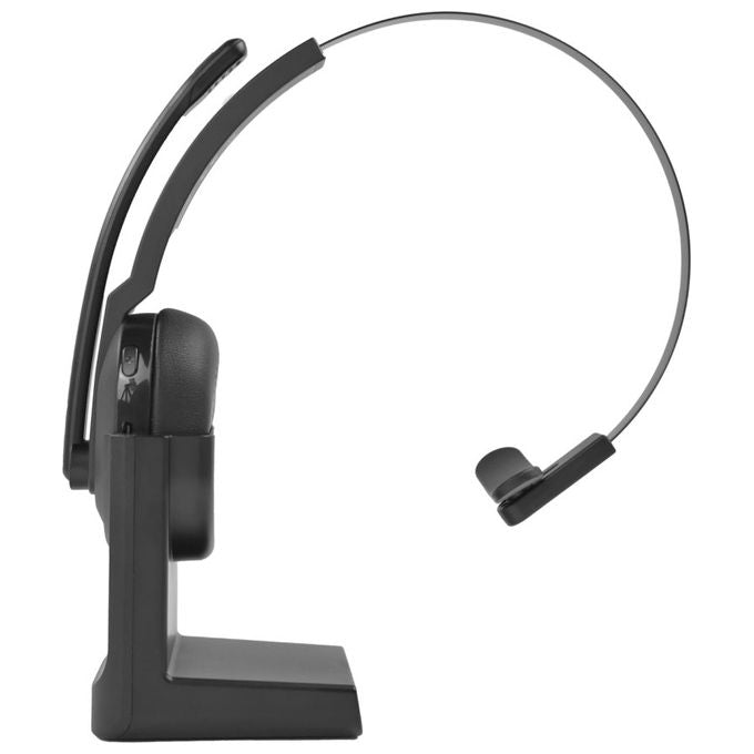 ADJ, Cuffie Mono Split con Microfono Bluetooth, Cancellazione Rumore AI, Base di Ricarica, Nero