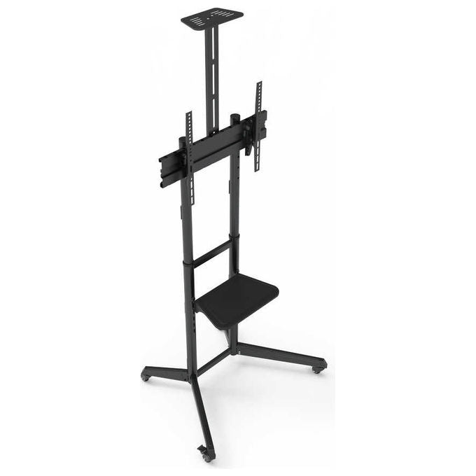 Napofix NPF10313 Supporto TV da Pavimento Mobile 32'' 70'' VESA 600x400 mm 50 Kg con Ruote colore Nero