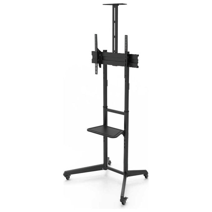 Napofix NPF10313 Supporto TV da Pavimento Mobile 32'' 70'' VESA 600x400 mm 50 Kg con Ruote colore Nero
