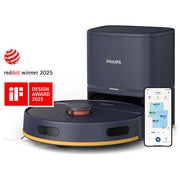 Philips, HomeRun Serie 2000 XU2100, Robot Aspirapolvere e Lavapavimenti, Blu Notte