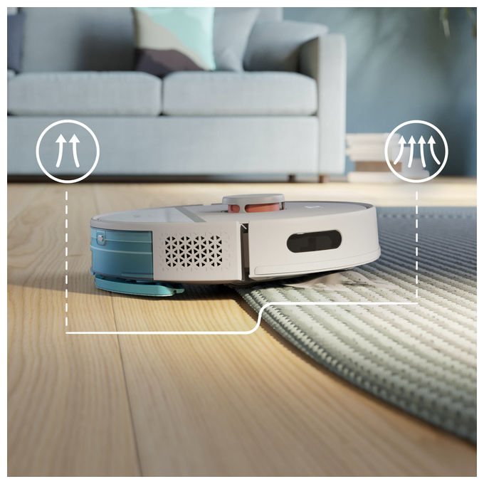 Philips XU3110-02 HomeRun 3000 Series Aqua Robot Aspirapolvere e Lavapavimenti 4000 Pa 0,35 L autonomia 230 min Wi-Fi colore Grigio