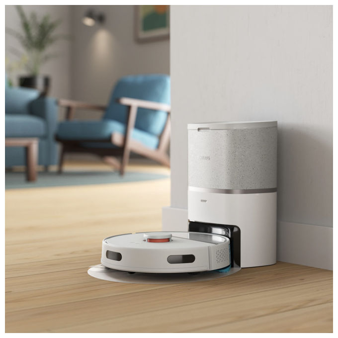 Philips XU3110-02 HomeRun 3000 Series Aqua Robot Aspirapolvere e Lavapavimenti 4000 Pa 0,35 L autonomia 230 min Wi-Fi colore Grigio