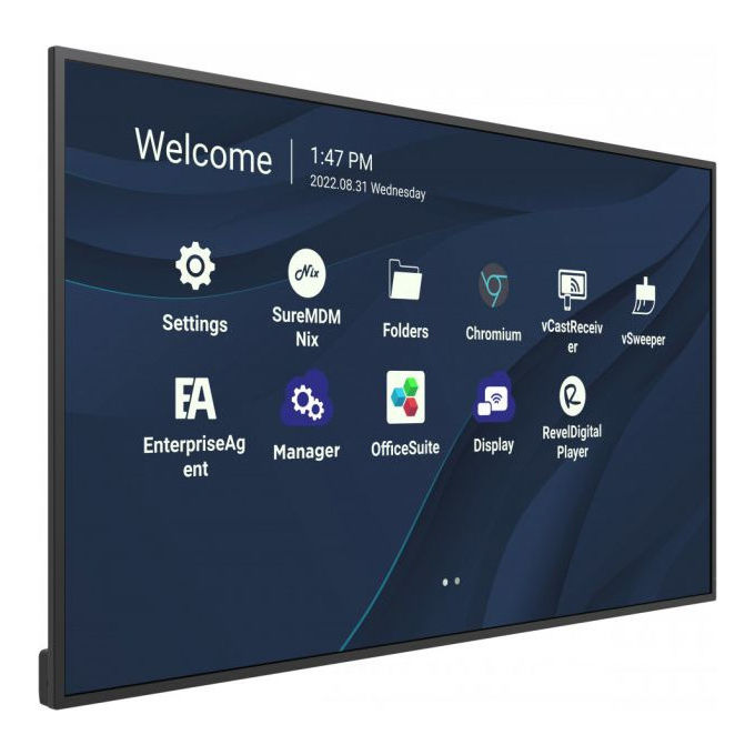 Viewsonic CDE4330, Display professionale-segnaletica da 43'' 4K Ultra HD, Wi-Fi, Android 11, Nero
