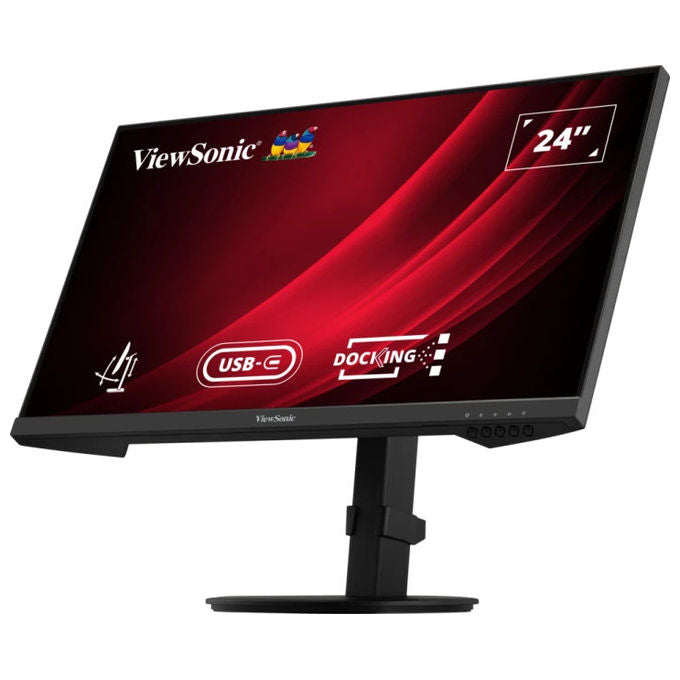 Viewsonic, Monitor 24'' IPS Full HD, VG2409U-2, Hub USB-C, Regolabile, Nero