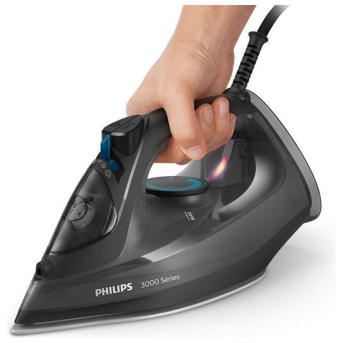 Philips DST3041-80 Serie 3000 Ferro da stiro a vapore 2600W Piastra in Ceramica colpo vapore 200g colore Nero