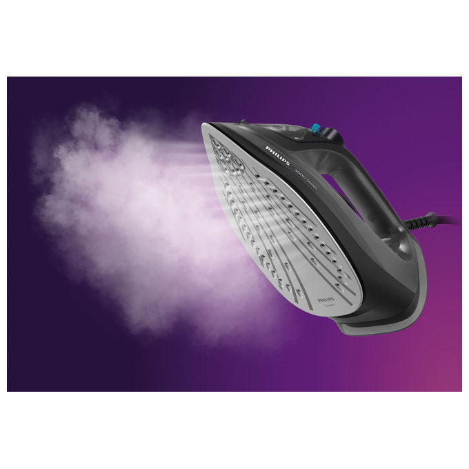 Philips DST3041-80 Serie 3000 Ferro da stiro a vapore 2600W Piastra in Ceramica colpo vapore 200g colore Nero
