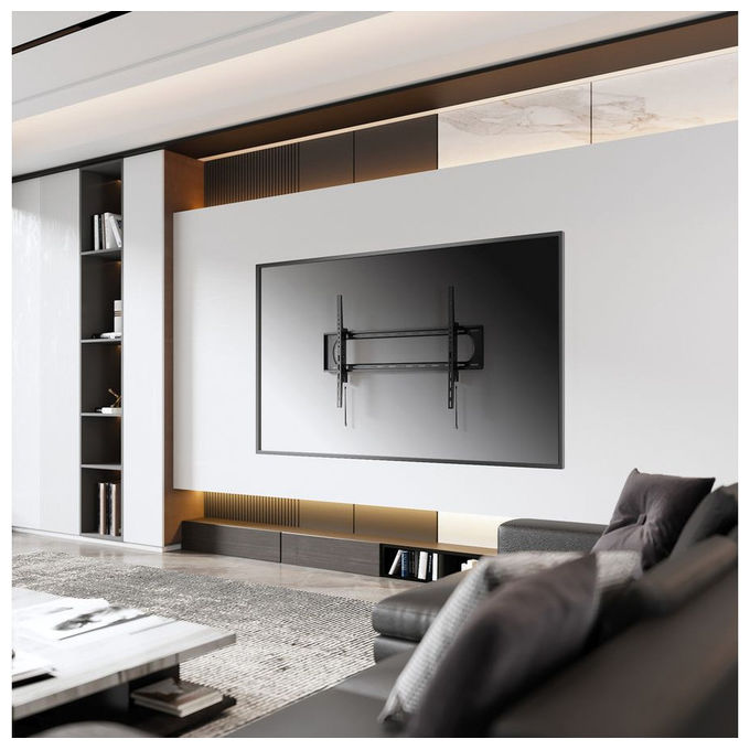 Value 17.99.1225 Staffa TV a Parete Inclinabile 60'' 120'' VESA 900x600 mm 120 Kg colore Nero