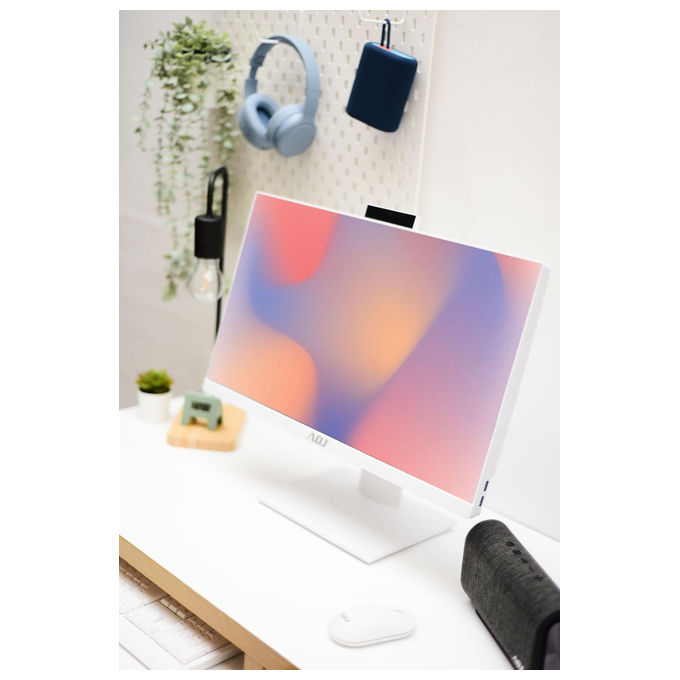 Adj, PC All-in-One, 27 pollici, Intel i7, 32GB RAM, 2TB SSD, Windows 11 Pro, Bianco