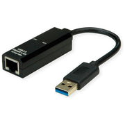 Value, Adattatore USB 3.0 a Gigabit Ethernet, Nero, RJ-45
