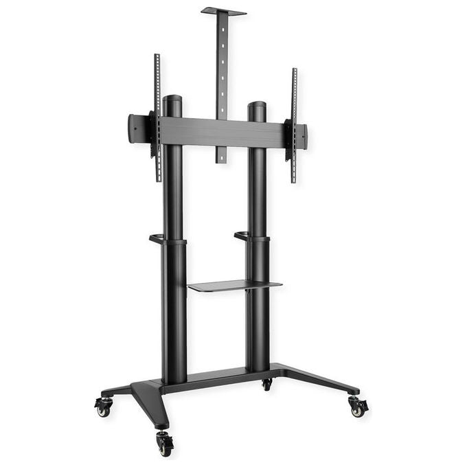 Roline, Carrello multimediale nero, 70-120 pollici, Supporto mobile LCD-TV, 140 kg