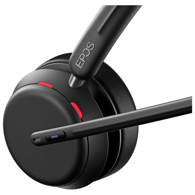 Epos IMPACT 1060T Cuffie Binaurali Wireless Bluetooth per Ufficio Microfono a Braccetto Certificazione Microsoft Teams colore Nero