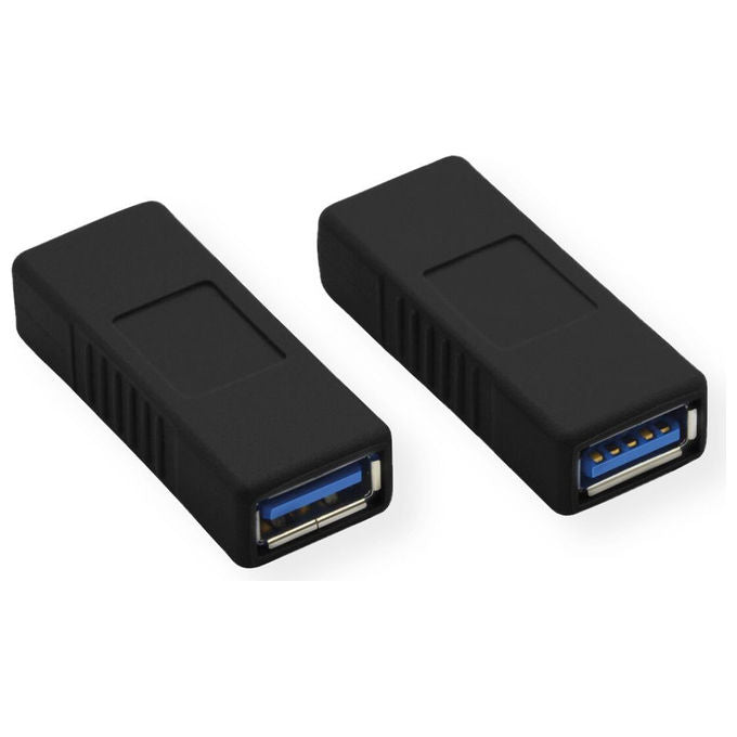 Value, Adattatore USB 3.0, Tipo A Femmina-Femmina, Nero