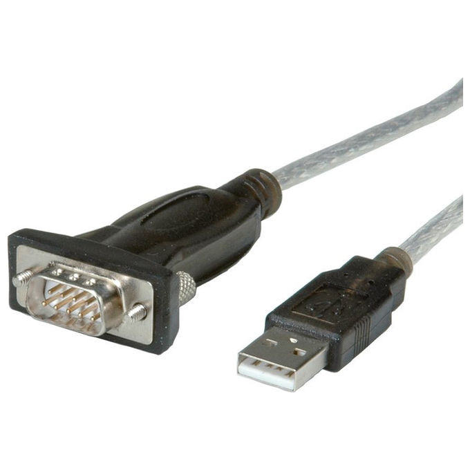 Roline, Cavo Convertitore Seriale, 1.8 m, USB Tipo A, Grigio, DB-9