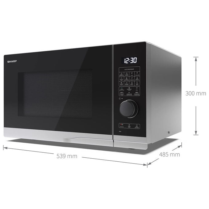 Sharp YC-PC284AE-S Forno a microonde con Grill e Convezione 28 L 900 W 14 Programmi Automatici colore Argentato