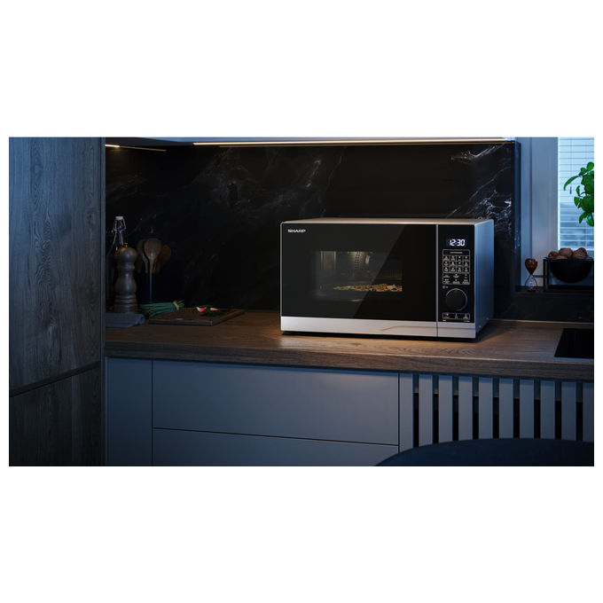 Sharp YC-PC284AE-S Forno a microonde con Grill e Convezione 28 L 900 W 14 Programmi Automatici colore Argentato