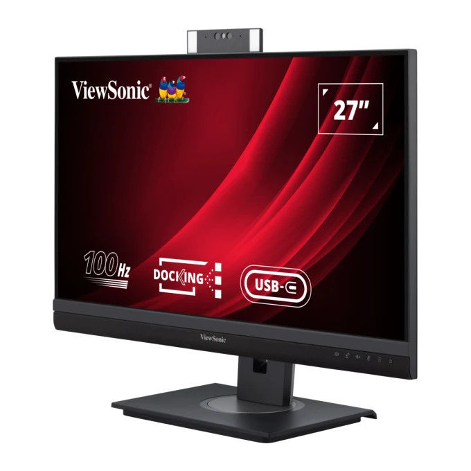 Viewsonic, Monitor PC 27'' QHD, IPS, Webcam, Regolabile in Altezza, Nero