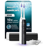 Philips, Spazzolino Elettrico Sonico, 3 Modalita', 3 Intensita', Set Bianco e Nero con Custodia, HX7419-01