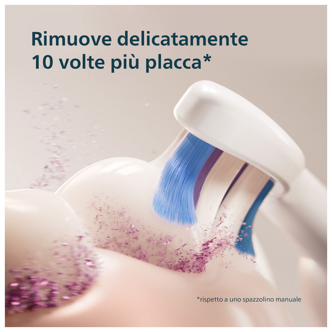 Philips, Spazzolino Elettrico Sonico, 3 Modalita', 3 Intensita', Set Bianco e Nero con Custodia, HX7419-01