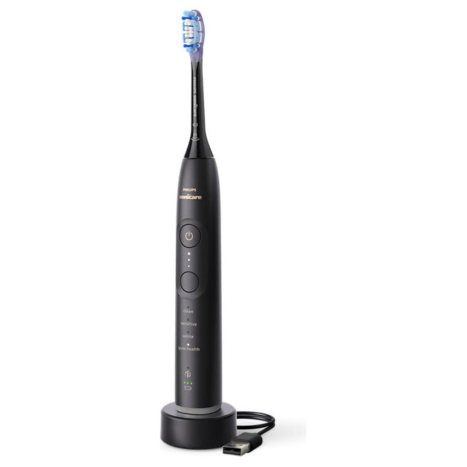 Philips, Sonicare Serie 7100 Spazzolino Elettrico Sonico, Nero, Con Base e Custodia, HX7421-01