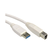 Value, Cavo USB 3.2 Gen 1, A-B, M-M, 0.8 m, Schermato, Bianco