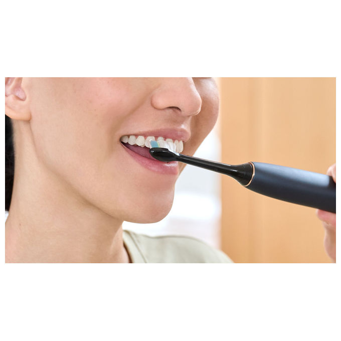 Philips HX6066-88 Sonicare Optimal White Testine di Ricambio Spazzolino Elettrico 6 pz 62000 movimenti-min colore Nero