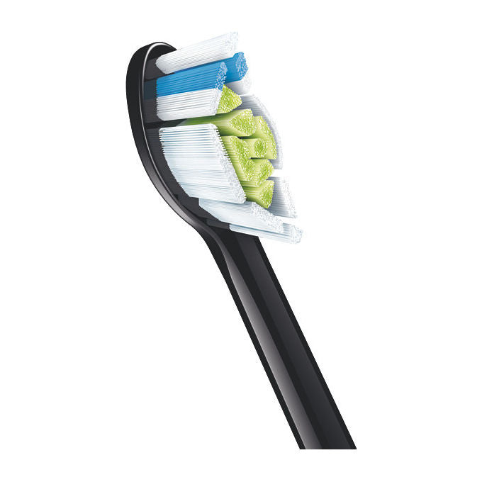 Philips HX6066-88 Sonicare Optimal White Testine di Ricambio Spazzolino Elettrico 6 pz 62000 movimenti-min colore Nero