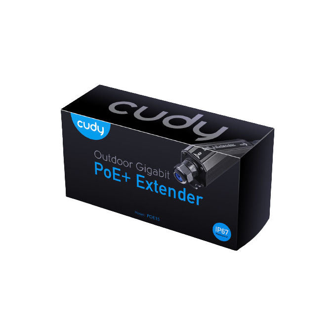 Cudy, Adattatore PoE Gigabit Ethernet POE15, Estensore Impermeabile, Nero