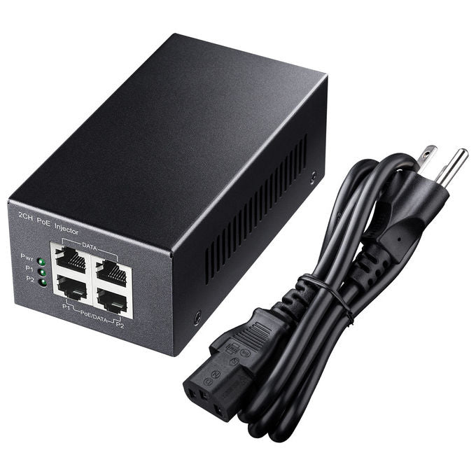 Cudy, Iniettore PoE+ Gigabit, 2 porte, 30W, Adattatore Ethernet 54V