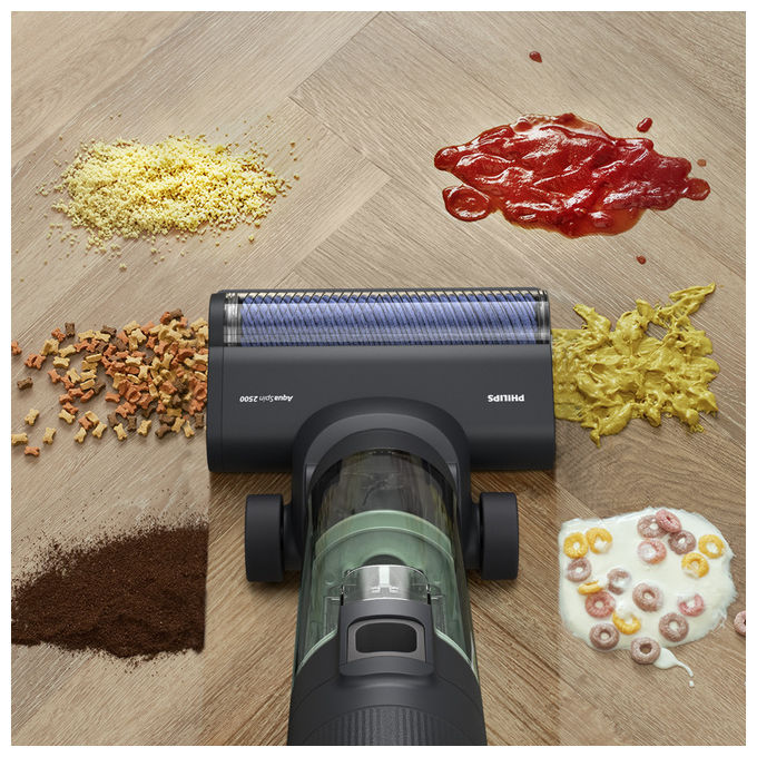 Philips, Aspirapolvere Lavapavimenti Serie 7000 Aqua Trio Cordless, Nero