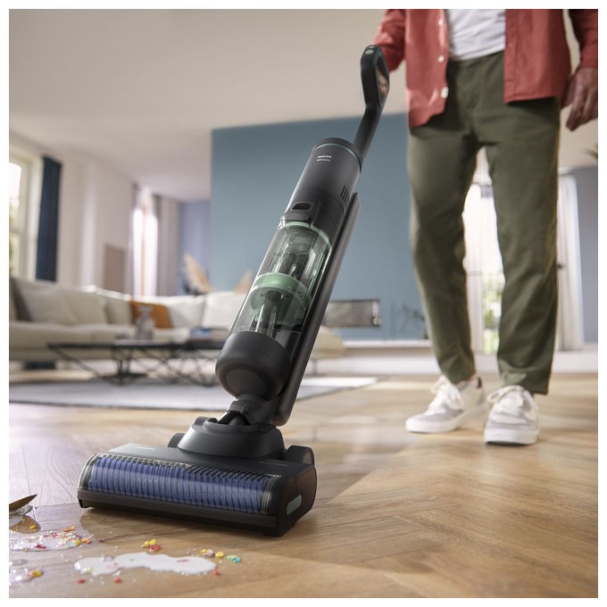 Philips, Aspirapolvere Lavapavimenti Serie 7000 Aqua Trio Cordless, Nero
